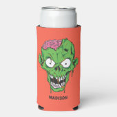Rafraîchisseur Pour Canette Slim Nom personnalisé Zombie (Seltzer Recto)