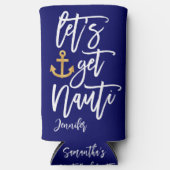 Rafraîchisseur Pour Canette Slim Obtenir Nauti Beach Bachelorette Bash (Recto)