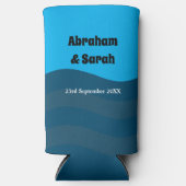 Rafraîchisseur Pour Canette Slim Ocean Blue Beach Waves Wedding Faveurs (Recto)