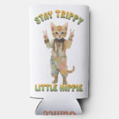 Rafraîchisseur Pour Canette Slim Orange Tabby Cat Boho Stay Trippy Little Hippie (Verso)
