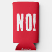 Rafraîchisseur Pour Canette Slim OUI ! OU NON ! Citation Drôle. Rouge et vert (Verso)