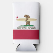 Rafraîchisseur Pour Canette Slim Ours de surf de Californie (Recto)