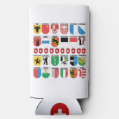 Rafraîchisseur Pour Canette Slim Pack d'armoiries des cantons suisses (Verso)