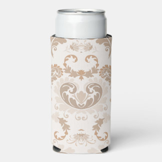 Rafraîchisseur Pour Canette Slim Paisley en beige esthétique moderne Tan Brown