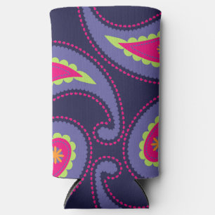 Rafraîchisseur Pour Canette Slim Paisley violet rose