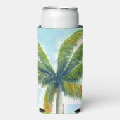Rafraîchisseur Pour Canette Slim Palmier Tropical Beach par beau temps (Seltzer Recto)