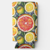 Rafraîchisseur Pour Canette Slim Pamplemousse, Limon et Citrons Citrus Thématique (Verso)