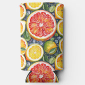 Rafraîchisseur Pour Canette Slim Pamplemousse, Limon et Citrons Citrus Thématique (Recto)