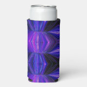 Rafraîchisseur Pour Canette Slim Papier bleu violet abstrait texturé (Seltzer Recto)