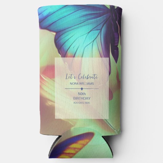 Rafraîchisseur Pour Canette Slim Papillon peut refroidir (Recto)