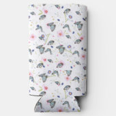 Rafraîchisseur Pour Canette Slim papillon rose violet motif d'été (Verso)