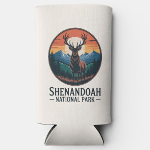 Rafraîchisseur Pour Canette Slim Parc national de Shenandoah Deer Emblem