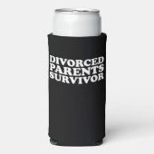 Rafraîchisseur Pour Canette Slim Parents divorcés Survivant drôle (Seltzer Recto)