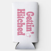 Rafraîchisseur Pour Canette Slim Parti de Bachelorette rose "Gettin" haché (Recto)