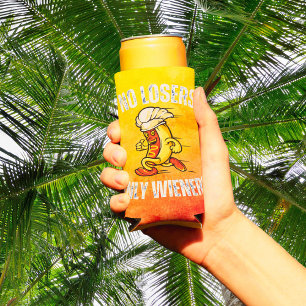 Rafraîchisseur Pour Canette Slim Pas de perdants seulement les Wieners Funny Hotdog