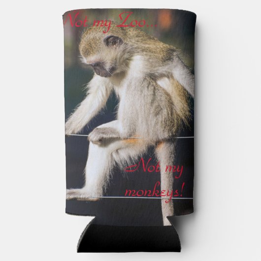 Rafraîchisseur Pour Canette Slim Pas mon zoo, pas mes singes (Verso)