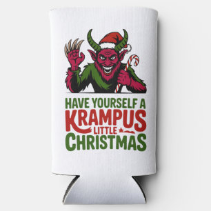 Rafraîchisseur Pour Canette Slim Passez un Noël de Krampus tout petit