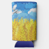 Rafraîchisseur Pour Canette Slim Paysage du drapeau ukrainien (Verso)