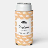 Rafraîchisseur Pour Canette Slim Peach Graduation Seltzer Can Cooler (Seltzer Recto)