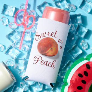 Rafraîchisseur Pour Canette Slim Peach Slim Can Cooler