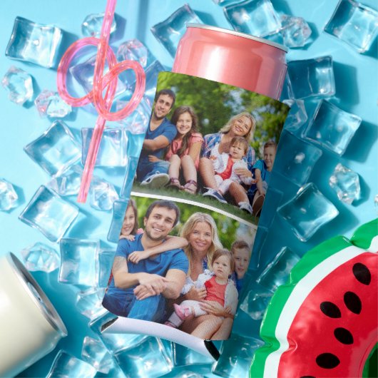 Rafraîchisseur Pour Canette Slim Personalized Four Photo Can Cooler (Été in situ)