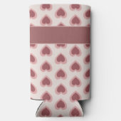 Rafraîchisseur Pour Canette Slim Personalized Retro Hearts Pink Burgundy (Verso)