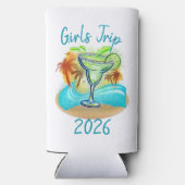 Rafraîchisseur Pour Canette Slim Personalized Tropical Island (Verso)