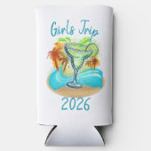 Rafraîchisseur Pour Canette Slim Personalized Tropical Island (Recto)