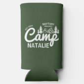 Rafraîchisseur Pour Canette Slim Personnalisé Camp Bach Bachelorette Party Custom (Verso)