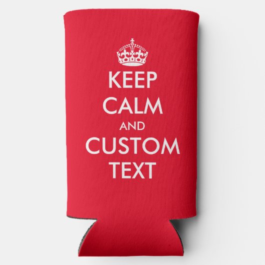 Rafraîchisseur Pour Canette Slim Personnalisé garder calme memer seltzer peut refro (Verso)