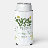 Rafraîchisseur Pour Canette Slim Petits pois verts et Tinis Fête d'anniversaire Mar (Seltzer Recto)