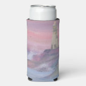 Rafraîchisseur Pour Canette Slim Phare Côtier Bluff Avec Ciel Rose (Seltzer Recto)