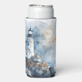 Rafraîchisseur Pour Canette Slim Phare Lumineux sur la côte rocheuse (Seltzer Verso)