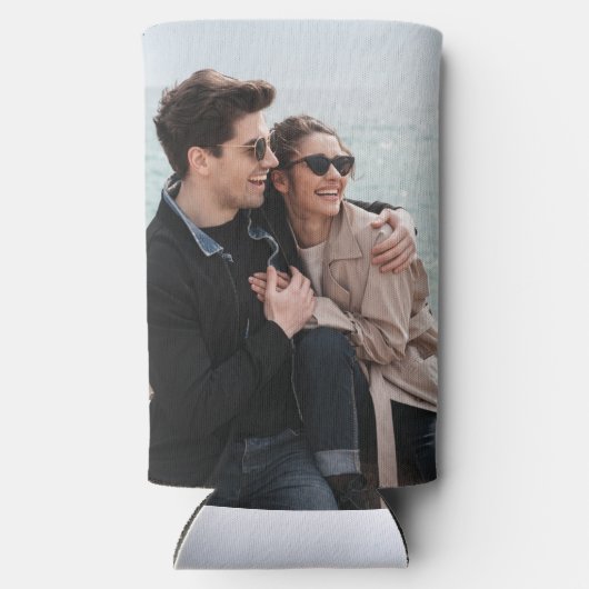 Rafraîchisseur Pour Canette Slim photo cadeau slim drôle cadeaux photo bière hugger (Verso)