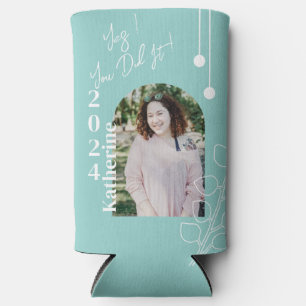 Rafraîchisseur Pour Canette Slim Photo de feuillage simple de graduation Aqua