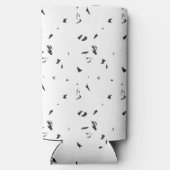 Rafraîchisseur Pour Canette Slim photo en noir et blanc d'un troupeau d'oiseaux (Verso)