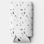 Rafraîchisseur Pour Canette Slim photo en noir et blanc d'un troupeau d'oiseaux (Recto)