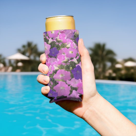 Rafraîchisseur Pour Canette Slim Photo Image Of Morning Glory Pink & Purple Flowers (Piscine in situ)