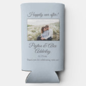 Rafraîchisseur Pour Canette Slim Photo Mariage Bleu Doux Joyeusement Après (Verso)