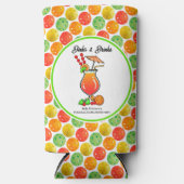 Rafraîchisseur Pour Canette Slim Pickleball Bachelorette Mariage Dinks & Boissons (Recto)
