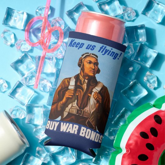 Rafraîchisseur Pour Canette Slim Pilotes d'aviation afro-américains de 2ÈME GUERRE  (Été in situ)
