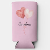 Rafraîchisseur Pour Canette Slim Pink Blush White Hearts (Recto)