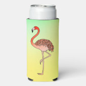 Rafraîchisseur Pour Canette Slim Pink Flamingo Bird Lineart-57567 (Seltzer Verso)