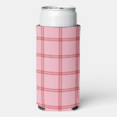 Rafraîchisseur Pour Canette Slim Pink + Red Trendy Plaid (Seltzer Verso)