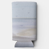 Rafraîchisseur Pour Canette Slim Plage Côtière Plage Aquarelle Seltzer Can Coo (Verso)