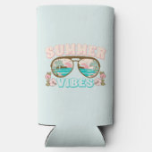 Rafraîchisseur Pour Canette Slim Plage tropicale Vibes d'été (Verso)