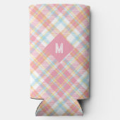 Rafraîchisseur Pour Canette Slim Plaid Monogramme personnalisé / Motif Tartan (Verso)