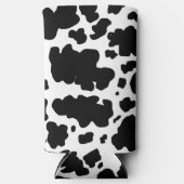 Rafraîchisseur Pour Canette Slim Plaques de vache noire modernes Imprimer (Recto)