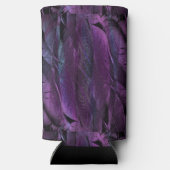 Rafraîchisseur Pour Canette Slim Plumes violettes Abstraites (Verso)