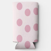 Rafraîchisseur Pour Canette Slim Points bleus sur rose (Verso)